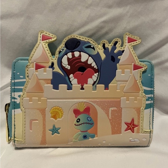 Disney Loungefly Stitch Sandcastle Backpack and Wallet Set - Picture 5 of 9